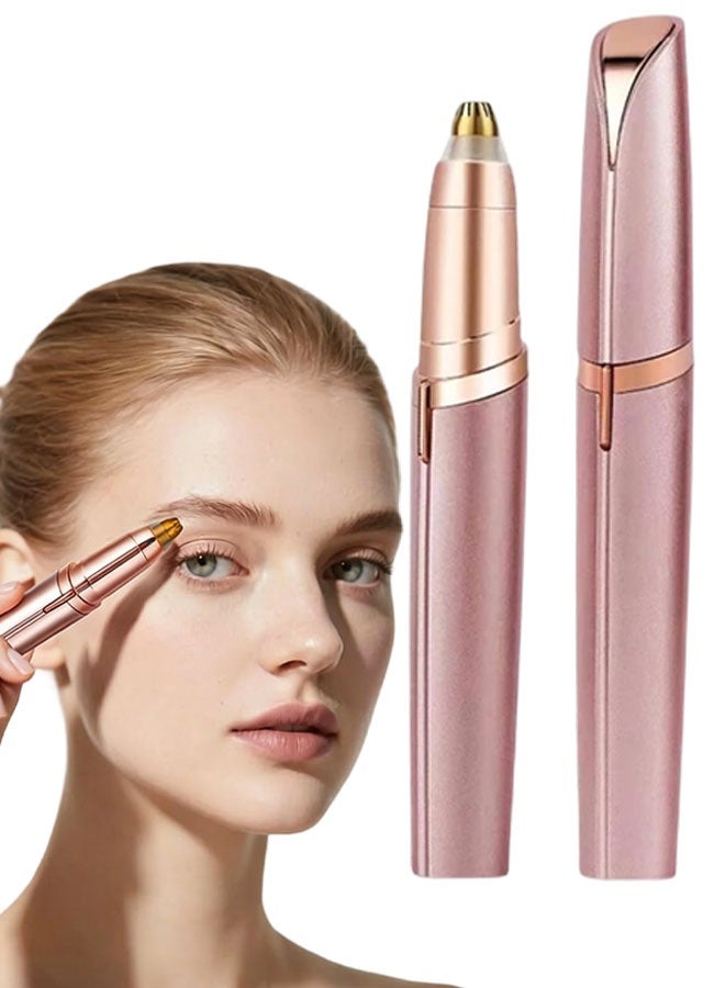 Rechargeable Eyebrow Hair Remover,Electric Painless Eyebrow Trimmer Epilator, Portable Eyebrow Hair Removal Razor Eyebrow Razor With Light,Brows Shaper. For Face Hair And Nose Hair - Image 1