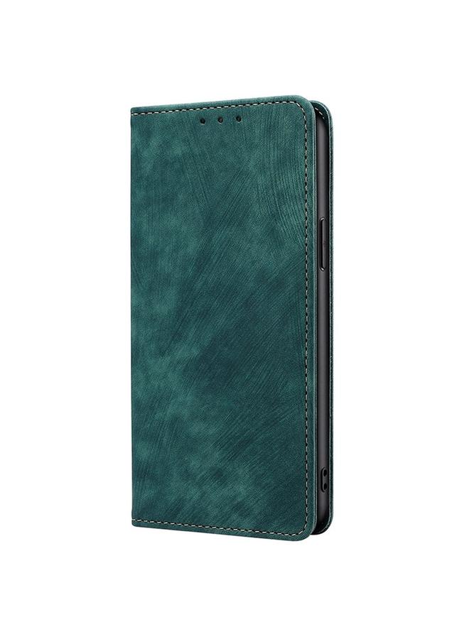 S-TOP Case For Samsung Galaxy S25 5G RFID Anti-theft Brush Magnetic Leather Phone Case - Image 2