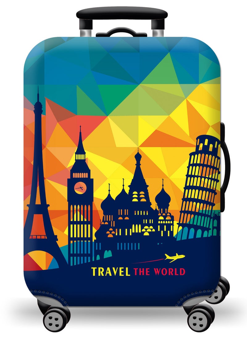 AUTOYSUR Luggage Cover for Wheeled Suitcase,18/24/28/32 Inch Luggage Covers Suitcase Protector,Washable Suitcase Baggage Covers,Dustproof Anti-Scratch Travel Luggage Cover  - Image 1