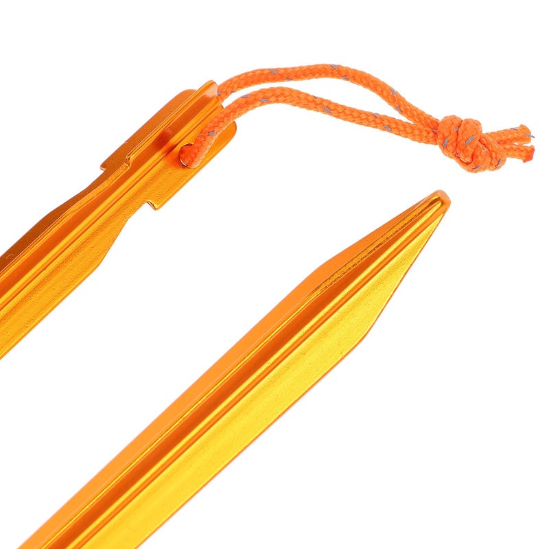 Aluminum Alloy Tent Pegs 18cm Lightweight with Pull Ropes and Storage Bag for Outdoor Camping - Image 4