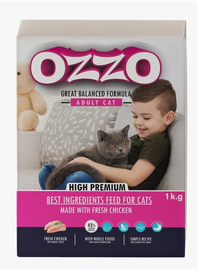 OZZO OZZO | DRY FOOD FOR ADULT CAT - Fresh Chicken | 1 kg  - Image 1