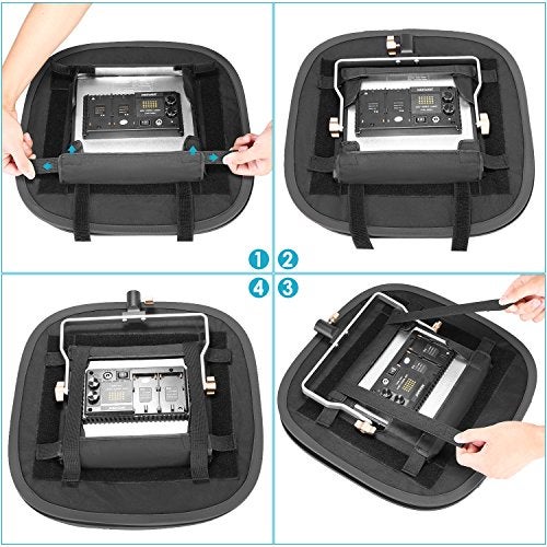 NEEWER 2 Pack LED Light Panel Softbox for 660 480 Video Light,Outer 16.3"x6.5" Inner 9.8"x8.7" Foldable Light Diffuser for Photo Studio Video Shooting - Image 4