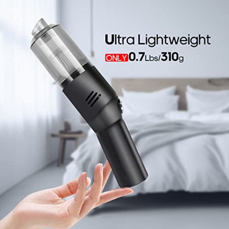 Portable Mini Car Vacuum Cleaner, High Power Cordless 400g Handheld Rechargeable Vacuum Cleaner for Desk V06 - Image 3