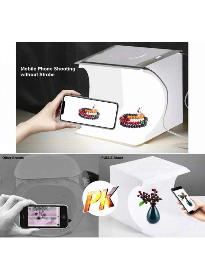 Professional photo box with lighting for product photography in white . - Image 3