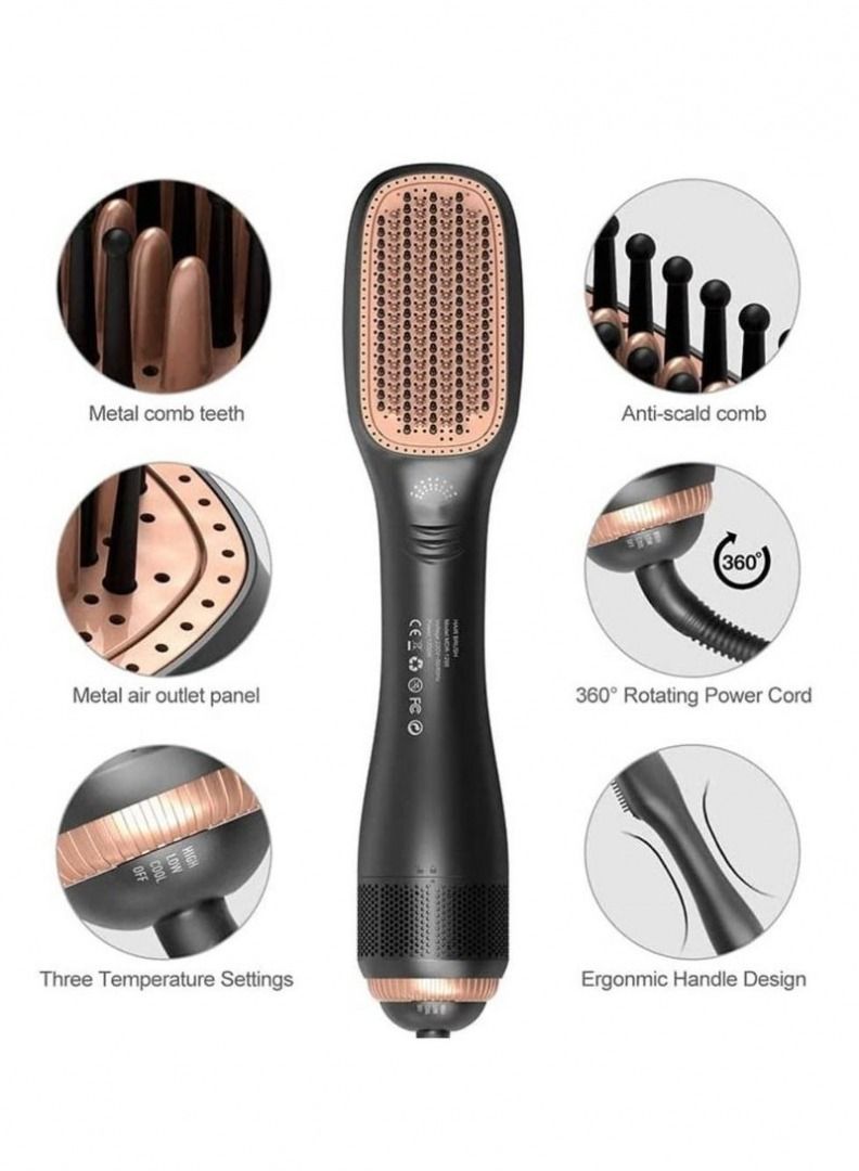 ELTRAZONE 2 In 1 Professional Hair Dryer Brush Straightening Brush Hot Air Styling Comb Electric Hair Straightener Styler - Image 4