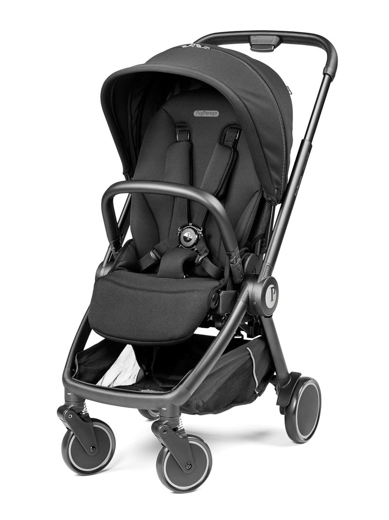 Peg Perego عربة أطفال سيتي لووب القابلة للعكس بحجم كامل تحمل حتى 50 رطلاً باللون الأسود الحقيقي - Image 2