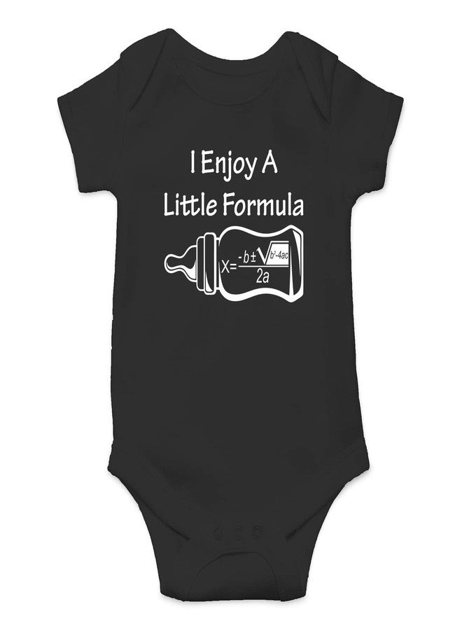 Funnwear أنا أستمتع بقليل من الحليب الصناعي - بدلة أطفال أساسية مضحكة - ملابس أطفال أولاد وبنات حديثي الولادة (6 أشهر، أسود) - Image 1