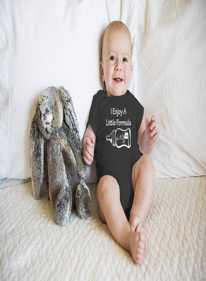 Funnwear أنا أستمتع بقليل من الحليب الصناعي - بدلة أطفال أساسية مضحكة - ملابس أطفال أولاد وبنات حديثي الولادة (6 أشهر، أسود) - Image 3