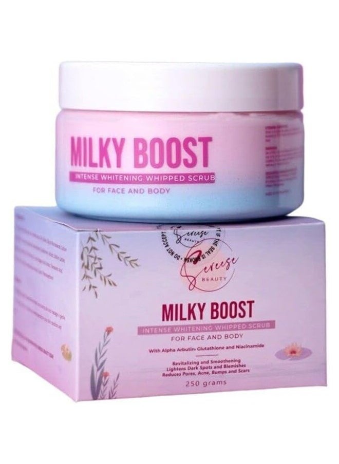 Sereese BEAUTY - Milky Boost Intense Whitening Whipped Scrub, Reveal Radiant Skin with Gentle Exfoliation and Scar Reduction, 250g. translate - Image 1