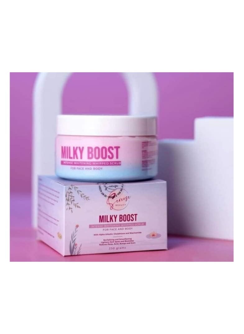 Sereese BEAUTY - Milky Boost Intense Whitening Whipped Scrub, Reveal Radiant Skin with Gentle Exfoliation and Scar Reduction, 250g. translate - Image 1