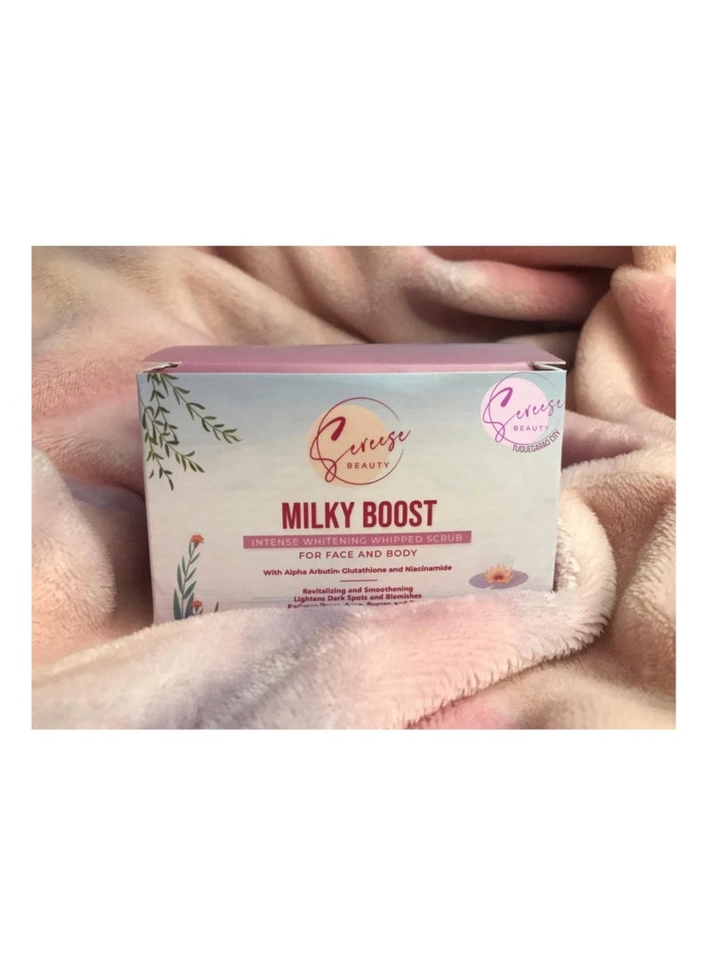 Sereese BEAUTY - Milky Boost Intense Whitening Whipped Scrub, Reveal Radiant Skin with Gentle Exfoliation and Scar Reduction, 250g. translate - Image 1