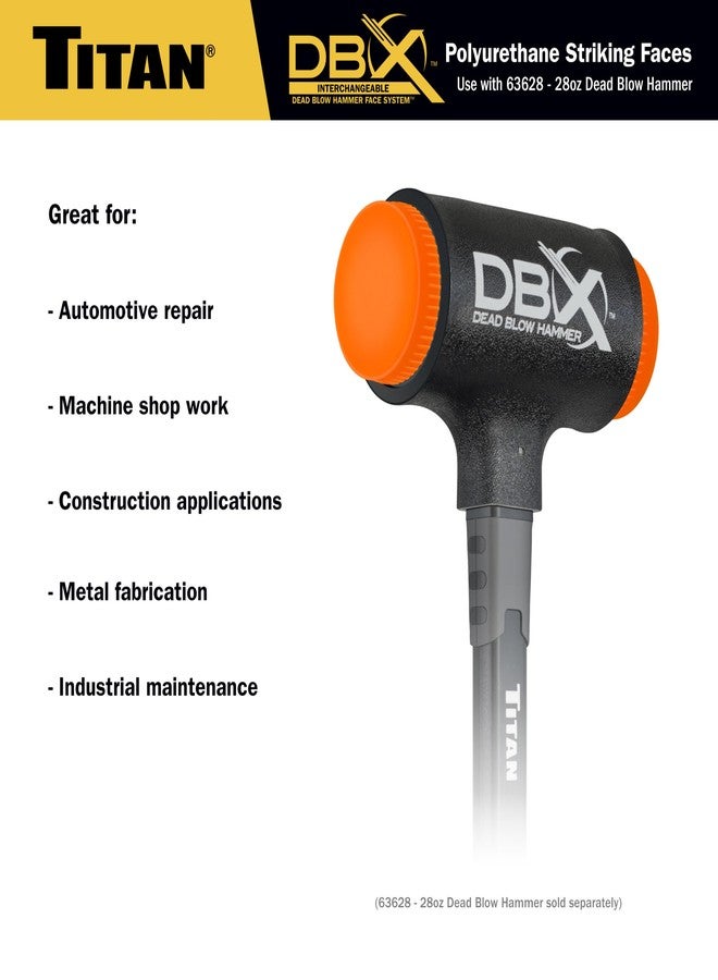 Titan DBX 63628 28oz Dead Blow Hammer with Interchangeable Polyurethane Striking Faces, Rebound Resistant, 14" Shock Absorbing Fiberglass Handle with Textured Grip - Image 5