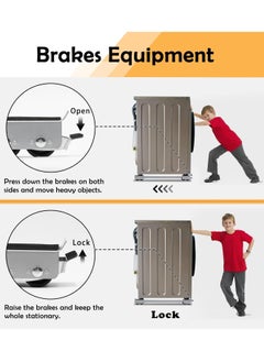ELTRAZONE Furniture Appliance Rollers with 24 Rollers & Brake, Heavy Duty Mover Tool for Washing Machines, Dryers, Refrigerators – Supports Up to 660 lbs, Gray  - Image 5