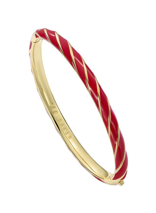 Ted Baker Trinity Twist Enamel Hinged Bangle Bracelet - Image 3