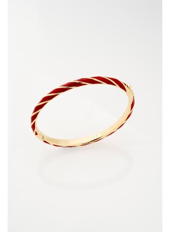 Ted Baker Trinity Twist Enamel Hinged Bangle Bracelet - Image 5