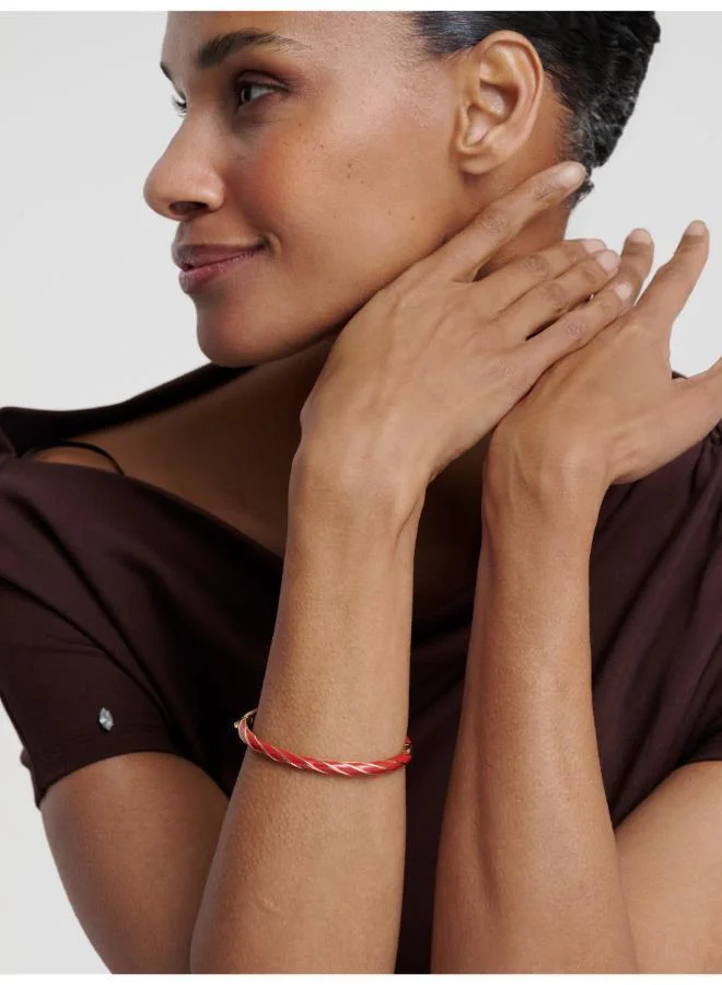 تيد بيكر Trinity Twist Enamel Hinged Bangle Bracelet