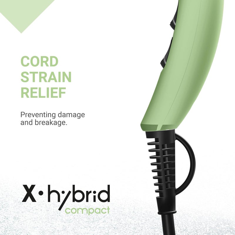 Gamma Professional Hair Dryer X-Hybrid Compact, Lightweight and Compact Hair Dryer, Ion Technology, Tourmaline Coated Grid, 1800-2100W (Matcha Green) Wear resistant - Image 5