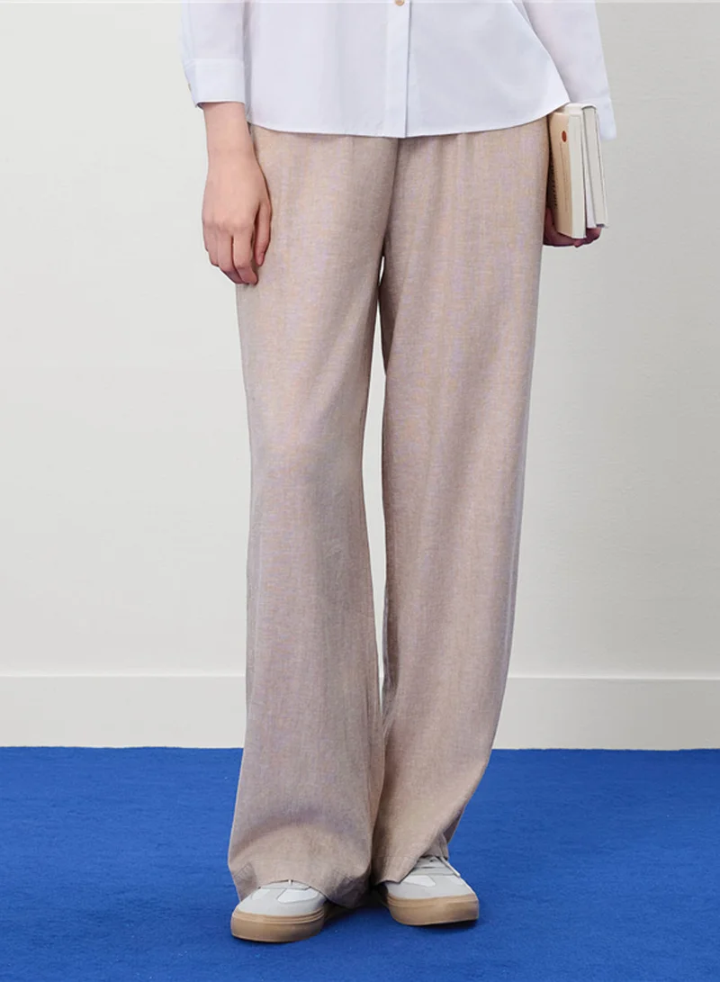 GIORDANO  Women's Wide Leg Linen-Viscose Pants for Women | Best Price UAE