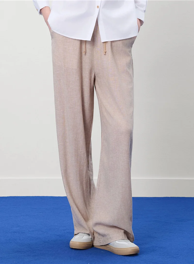 GIORDANO  Women's Wide Leg Linen-Viscose Pants for Women | Best Price UAE