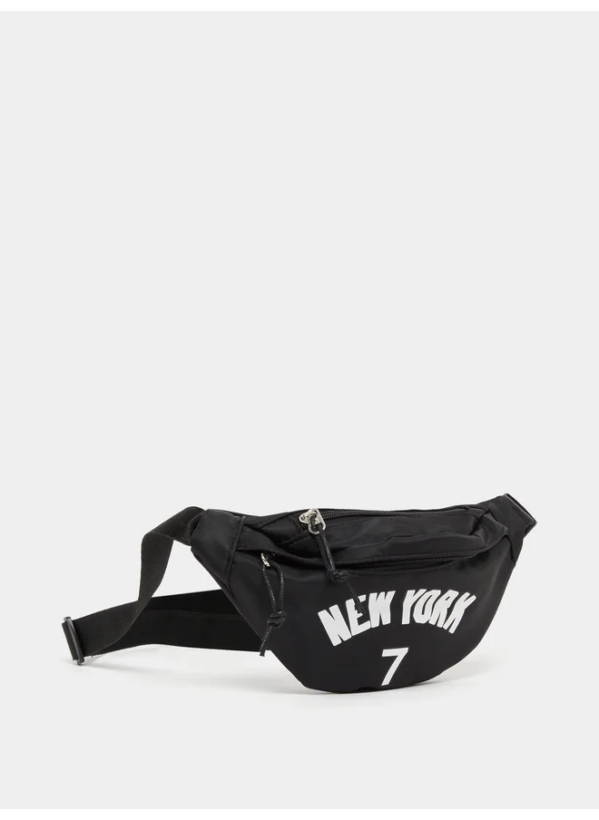 ستايلي Styli Slogan Print Waist Belt Bag