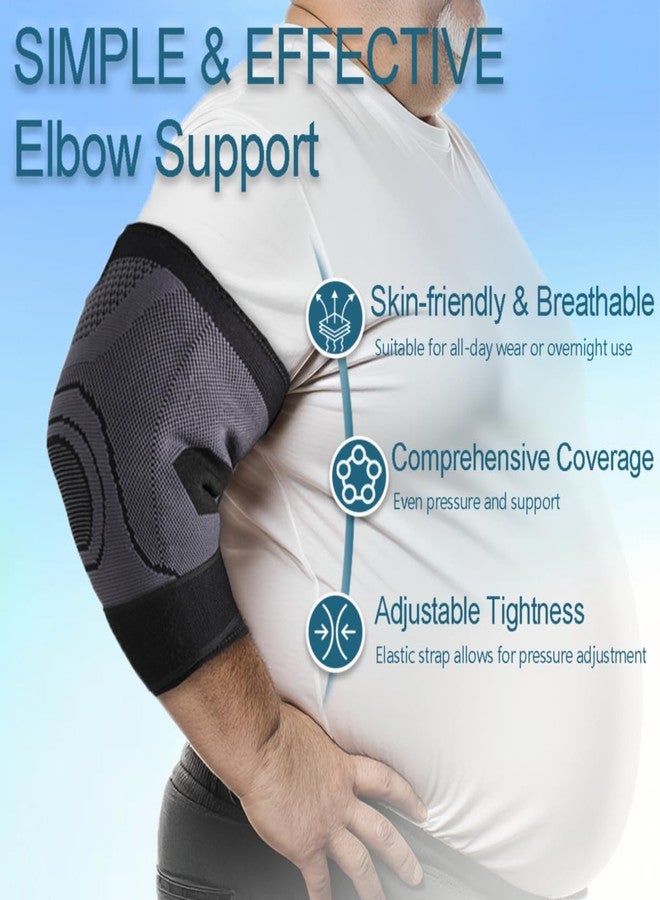 King Mills Plus Size Elbow Stabilizer Brace, Ideal Use as Arm Brace for Tennis Elbow for Relieving Joint Pain, Tendonitis, Arthritis, Sprains, and Strains in Tennis, Bowling, Golf, and Workouts. - Image 4