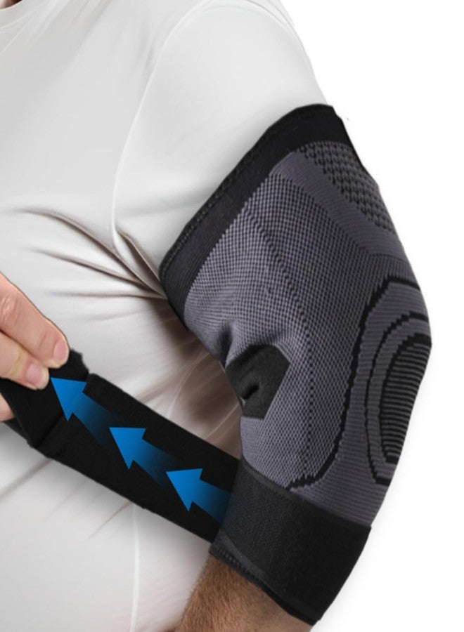King Mills Plus Size Elbow Stabilizer Brace, Ideal Use as Arm Brace for Tennis Elbow for Relieving Joint Pain, Tendonitis, Arthritis, Sprains, and Strains in Tennis, Bowling, Golf, and Workouts. - Image 1