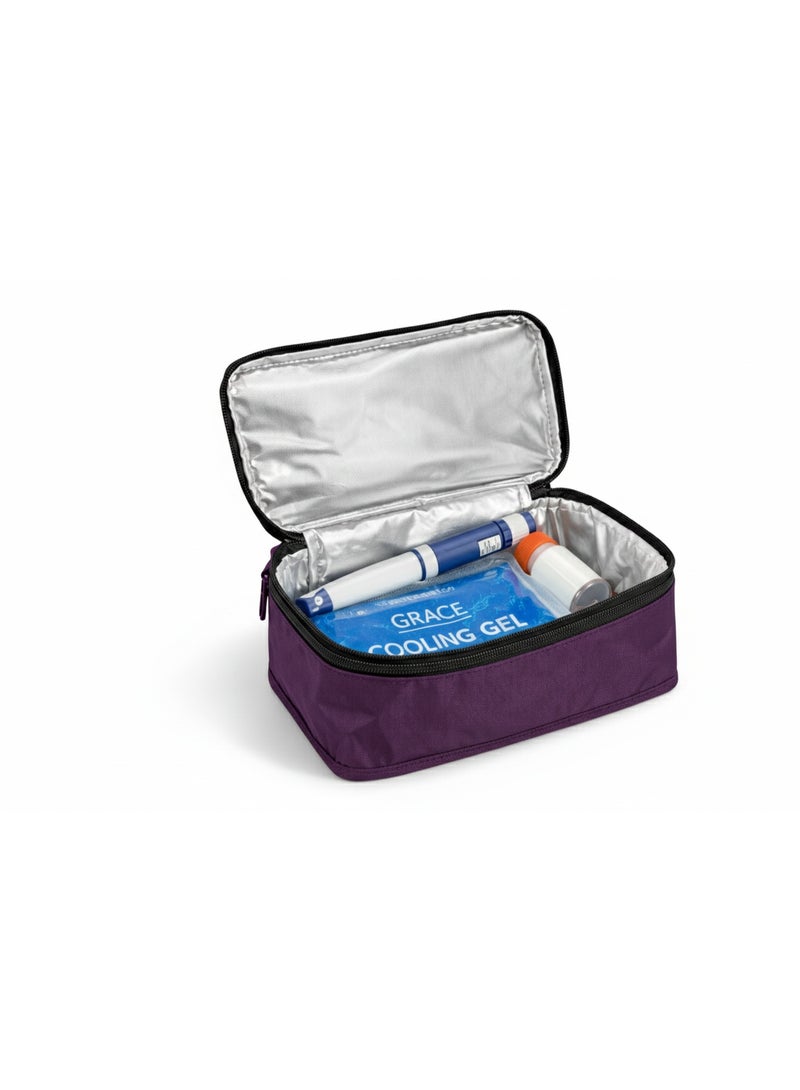 جريس Grace Insulin Cooling Bag Medium شنطة تبريد إنسولين عملية لحفظ الأدوية الحساسة للحرارة أثناء السفر والعمل والتنقل اليومي - Image 2