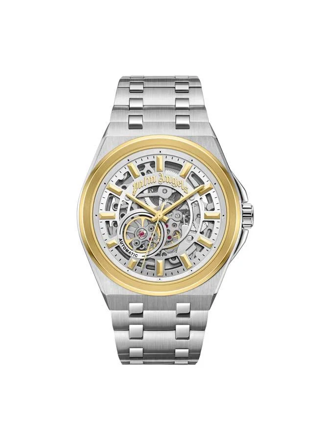 Palm Angels Altera Silver Dial Silver Stainless Steel Bracelet Automatic Watch for Men, 43mm