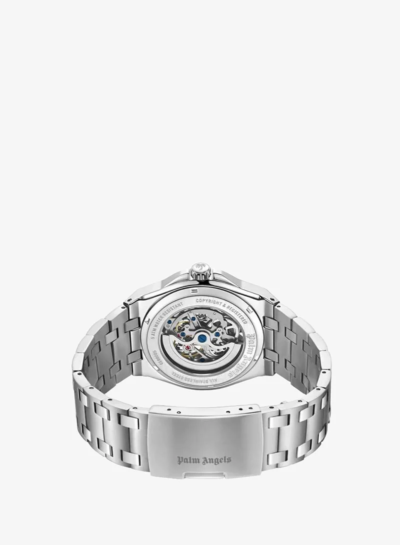 Palm Angels Silver Altera Silver Dial Silver Stainless Steel Bracelet Automatic Watch for Men, 43mm for Men | Best Price UAE