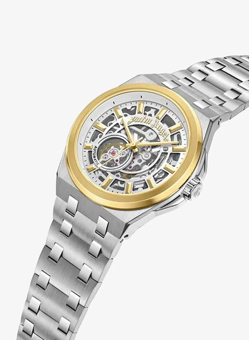 Palm Angels Altera Silver Dial Silver Stainless Steel Bracelet Automatic Watch for Men, 43mm