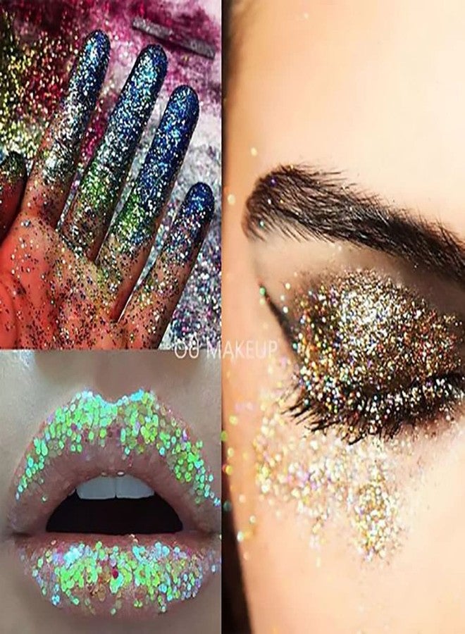 Elecsera Colorful Sparkle Chunky Eyeshadow Glitter Powder Thick & Thin (Multicolor) - Image 5