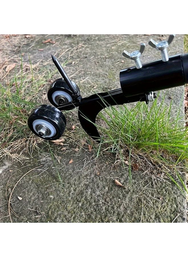 Heavy Duty Metal Garden Weeding Roller With Ergonomic Handle Straight Hook And Sickle - Image 1