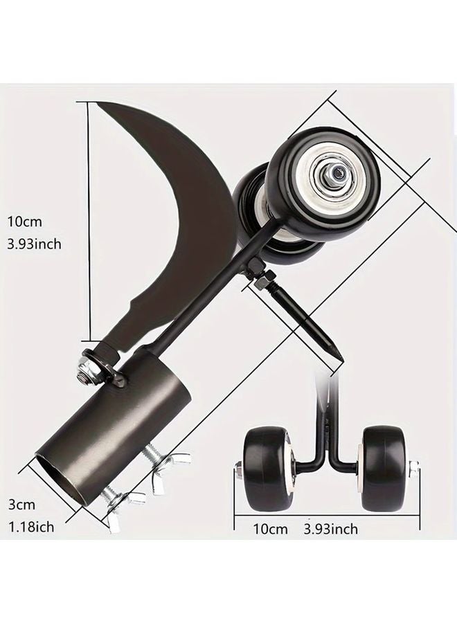 Heavy Duty Metal Garden Weeding Roller With Ergonomic Handle Straight Hook And Sickle - Image 4