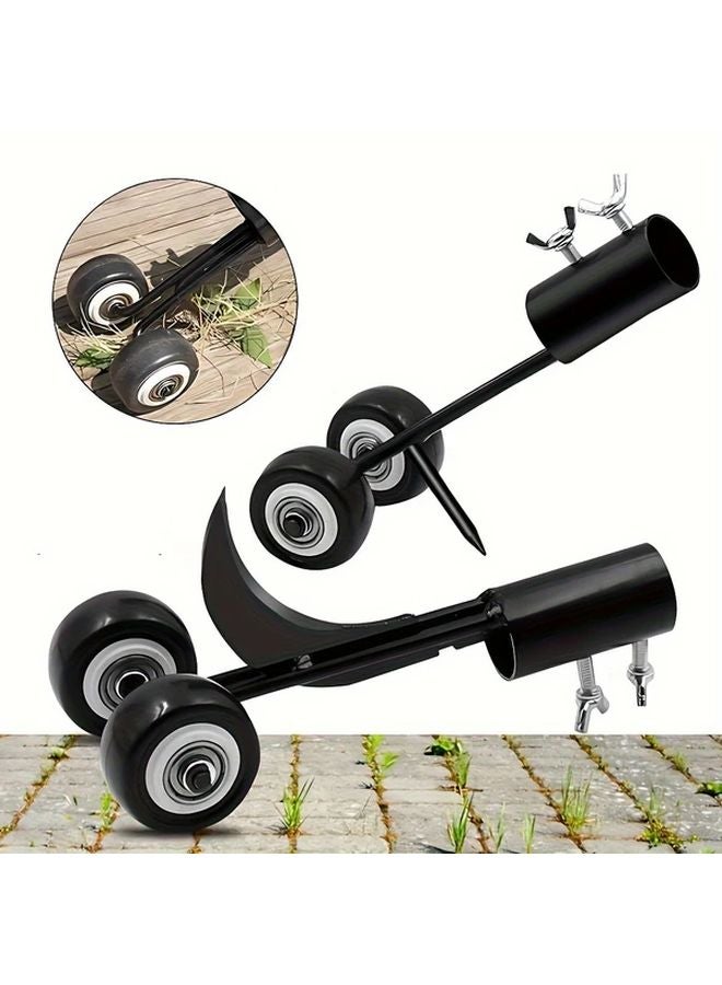 Heavy Duty Metal Garden Weeding Roller With Ergonomic Handle Straight Hook And Sickle - Image 3
