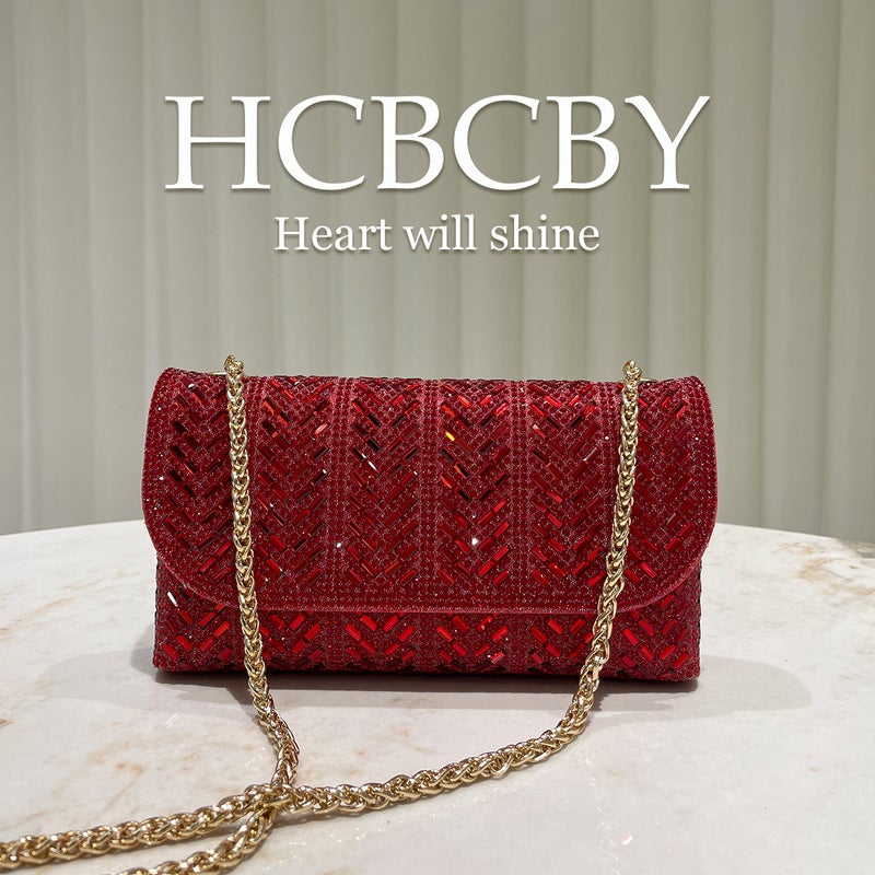 Golden Flash Rhinestone Decoration Small Handbag Evening Bag Envelope Bag Women'S Fashionable Elegant Clutch Bag - Image 4