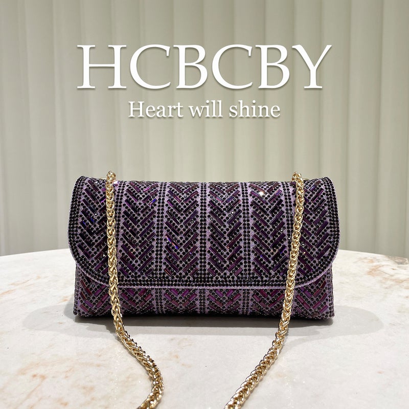Golden Flash Rhinestone Decoration Small Handbag Evening Bag Envelope Bag Women'S Fashionable Elegant Clutch Bag - Image 5