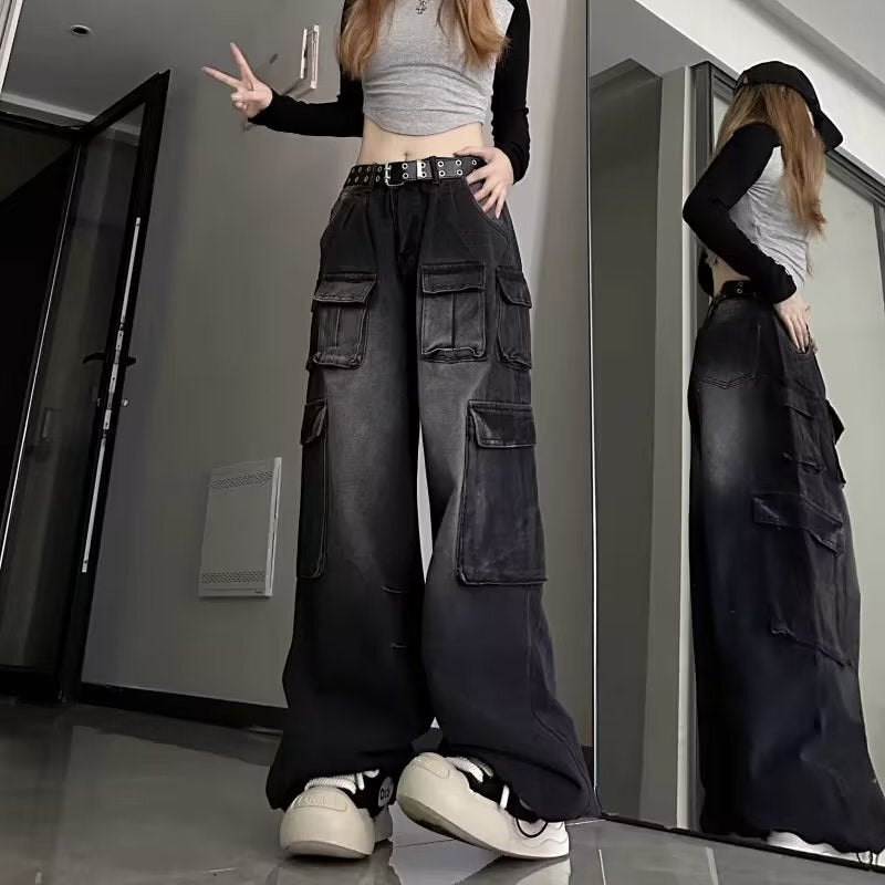 Unisex Classic Denim Jeans Loose Fit Daily Outdoor Wear - Image 1
