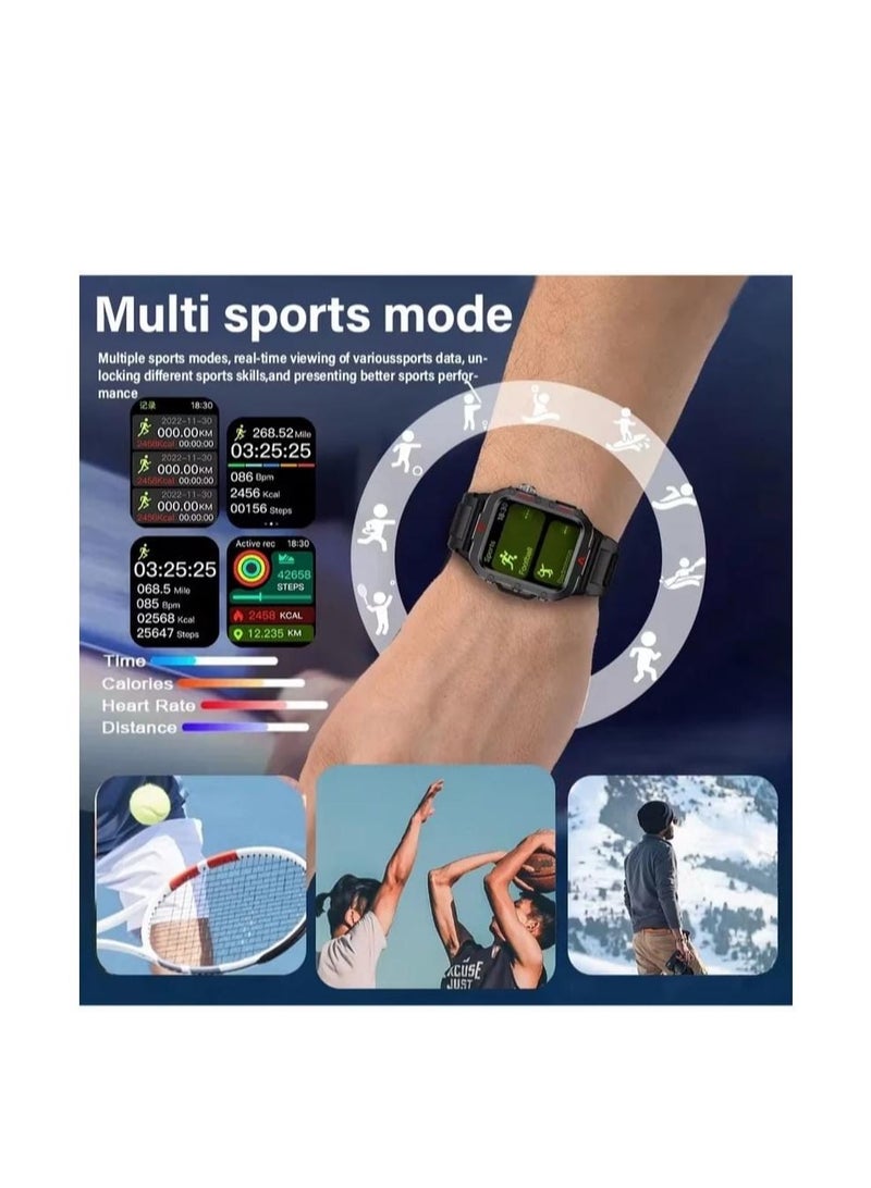 H11 Smart Watch with Wireless Charging, BT Calling, Fitness & Health Tracker,  Heart Rate, Flashlight – Sports Edition (Men/Women)" - Image 4