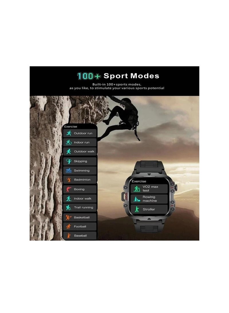 H11 Smart Watch with Wireless Charging, BT Calling, Fitness & Health Tracker,  Heart Rate, Flashlight – Sports Edition (Men/Women)" - Image 5