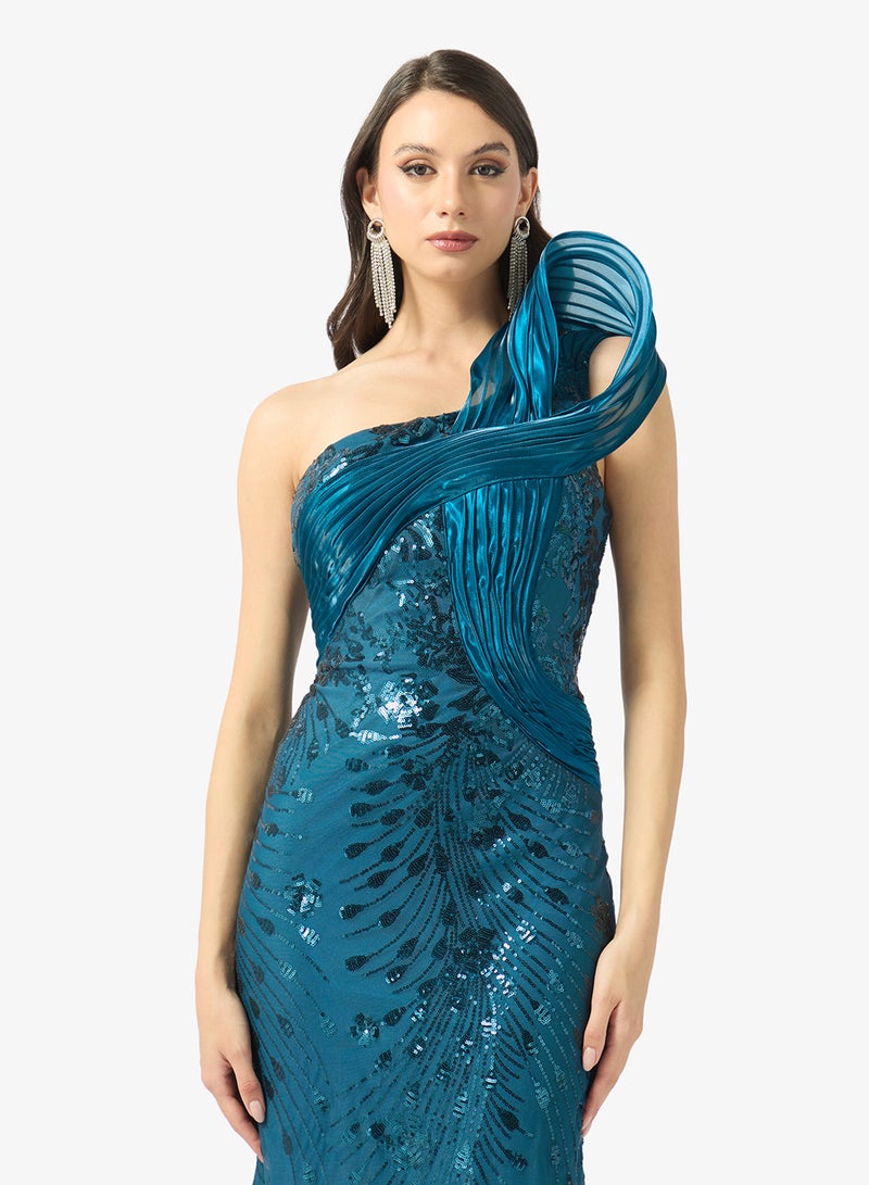 Little Mistress Blue Detail Maxi - Image 3