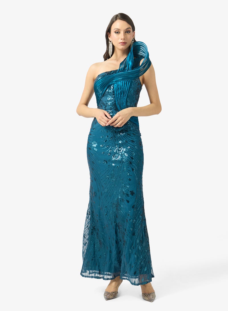 Little Mistress Blue Detail Maxi - Image 1
