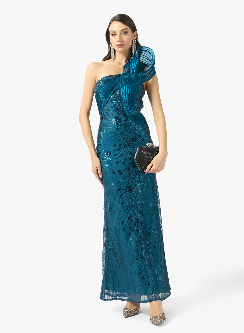 Little Mistress Blue Detail Maxi - Image 4