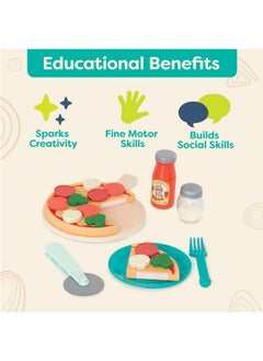 B. Toys - Mini Chef - Pizza-N-Pasta Playset- Pretend Play Pizza & Pasta Play Set - Play Food & Role-Play Accessories- Food Toys For Kids - 3 Years +  - Image 4