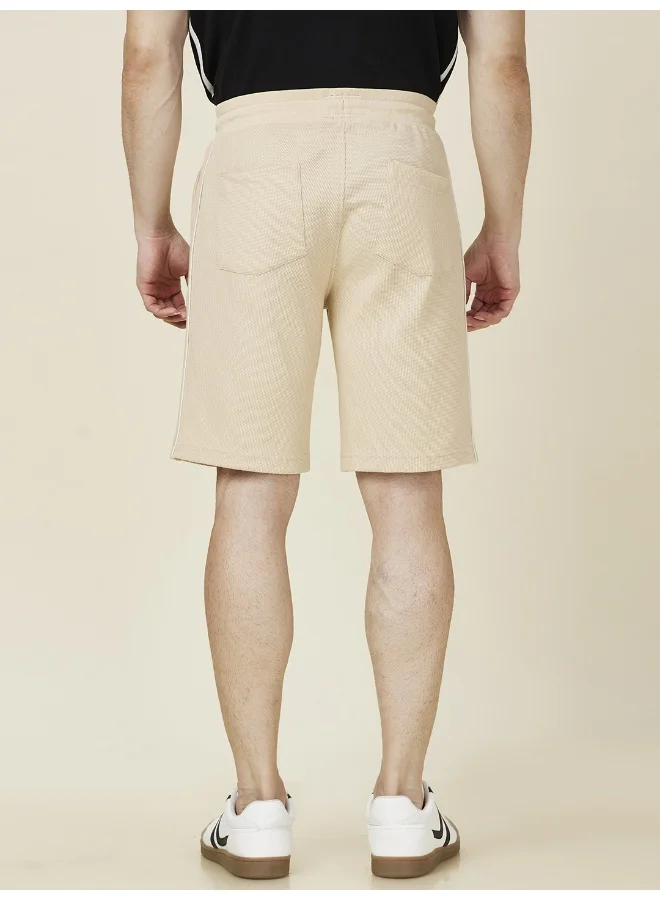 بيينغ هيومان Mens Beige Regular Fit Shorts