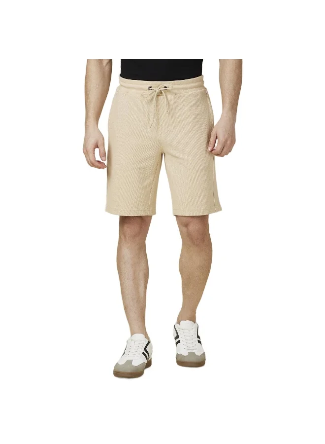 بيينغ هيومان Mens Beige Regular Fit Shorts