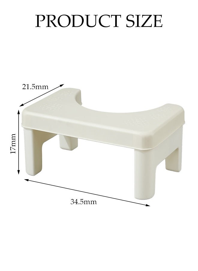 DUNISO Squatting Toilet Foot Stool , Foldable Step for Home Bathroom, Squatting Toilet Stool, Portable Step for Home Bathroom, Convenient and Compact, Sturdy (White) - Image 2