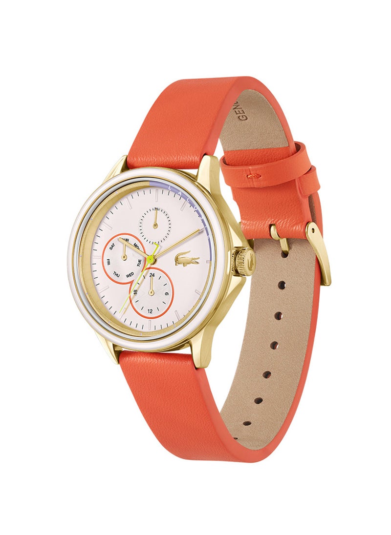 LACOSTE Women's Analog Round Shape Leather Wrist Watch 2001338 - 38 Mm  - Image 2