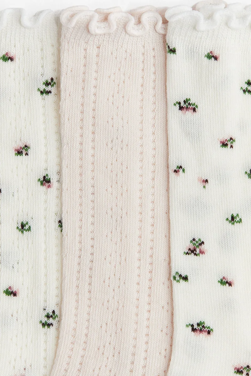 H&M 3-pack pointelle-knit socks