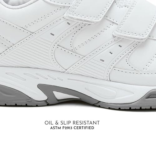 Avia Avi-Union II Strap Non Slip Shoes for Men, Hook and Loop Mens Walking Shoes with Memory Foam - White, 11 Extra Wide - Image 3