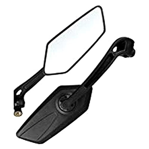 AOWbikes Fancy Small 5 Edge Rear View Mirror for Bajaj Pulsar AS 150 (Pack of 2), Black (Model: KOSO-28) - Image 1